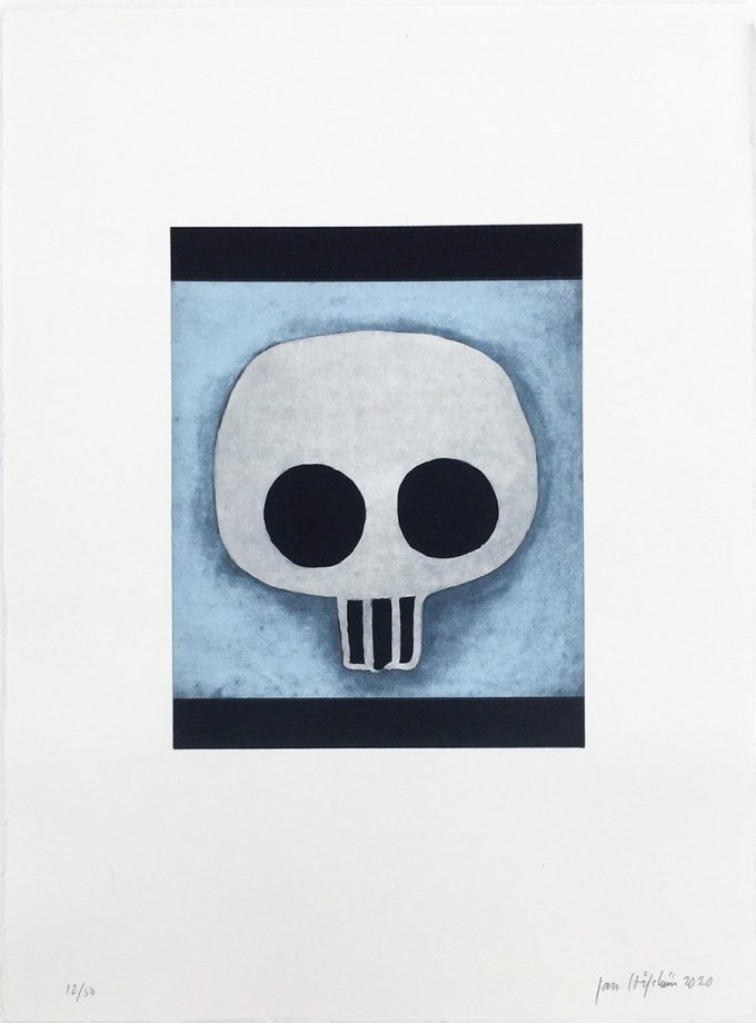 Jan Håfström: Skull (Blue)